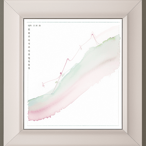 AI generated: watercolor line chart blurred pastel color smooth