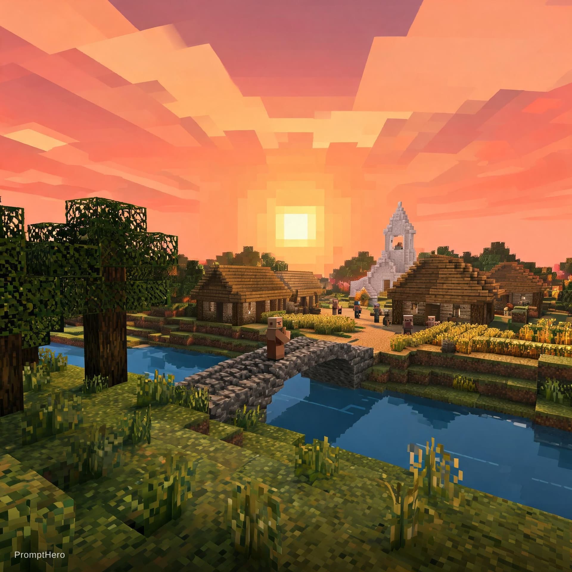 AI generated: Make a Minecraft cinematic high quality vido