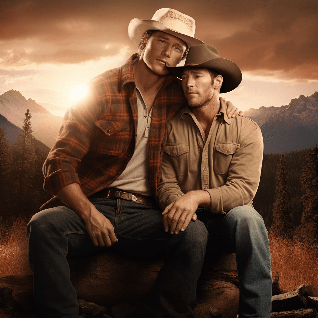 AI generated: Brokeback Mountain Poster, Chris Hemsworth and John Cena