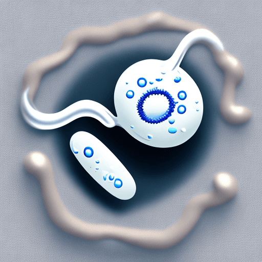 AI generated: a reproductive health app icon with sperm approaching to fertilize with a white gooey splash