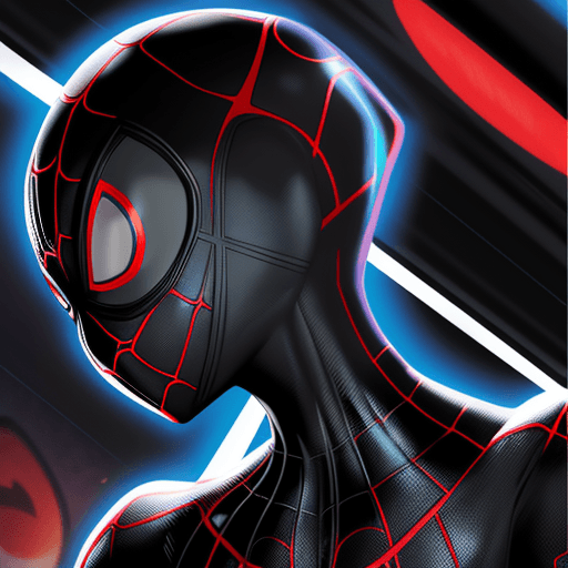 AI generated: allien, Miles Morales, comics art, render, high detai --ar 9:16 anime illustration 