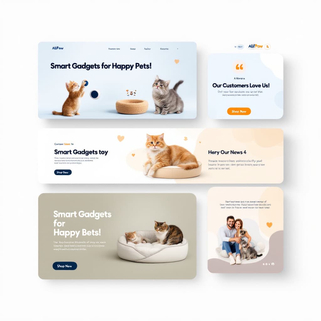 AI generated: Create a set of professional, modern, and visually appealing sliders for an eCommerce store named Al...