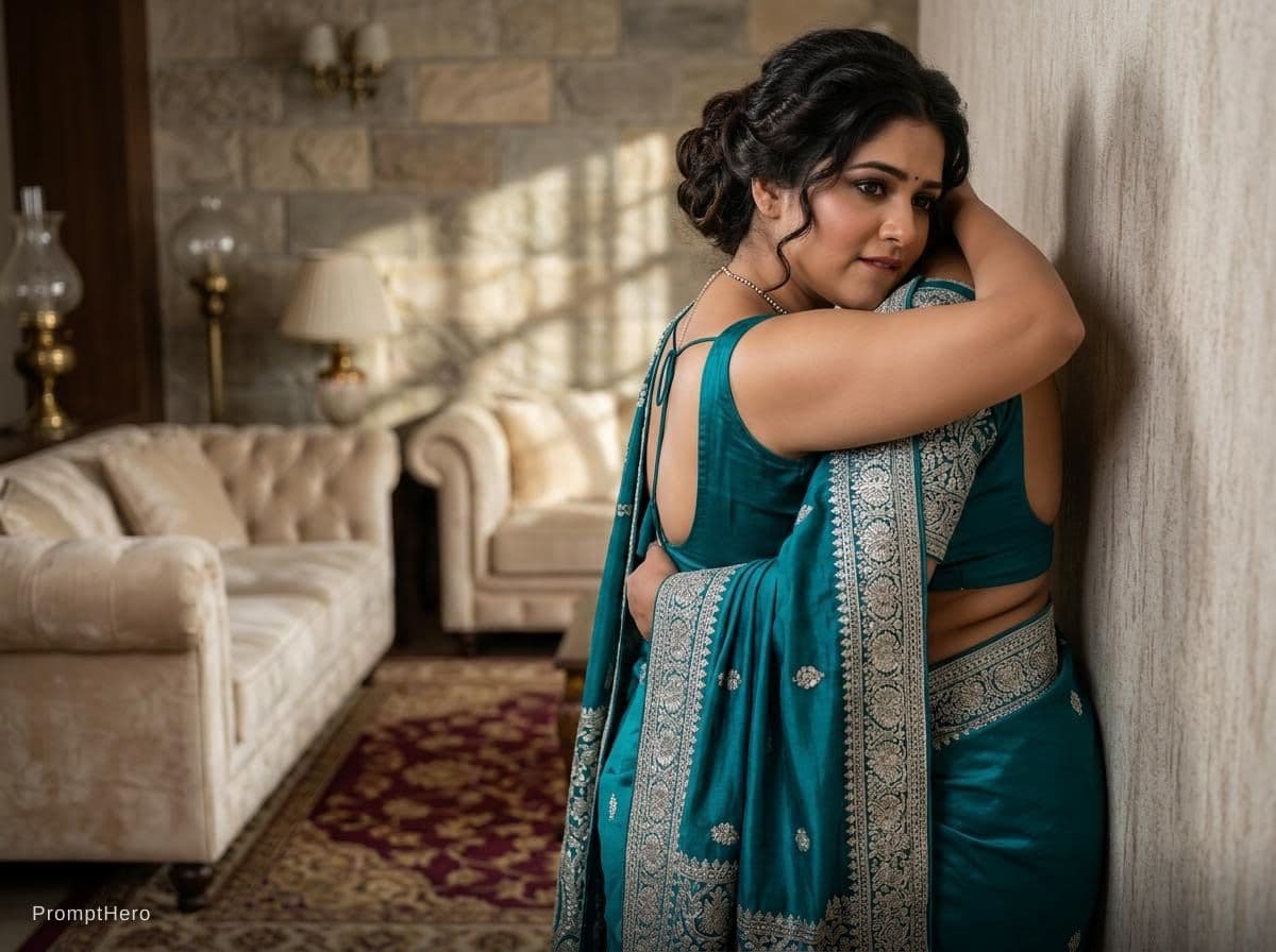 AI generated: Full body view  of most beautiful girl as most beautiful indian realstic girl with plus size FLAT st...