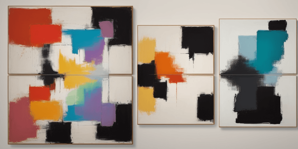 AI generated: A captivating collection of abstract paintings that delves into the complex connection between color...
