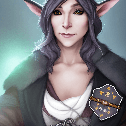 AI generated: female dnd harengon, female dnd rabbitfolk, grey fur with light black tipped ears, female rogue, wea...