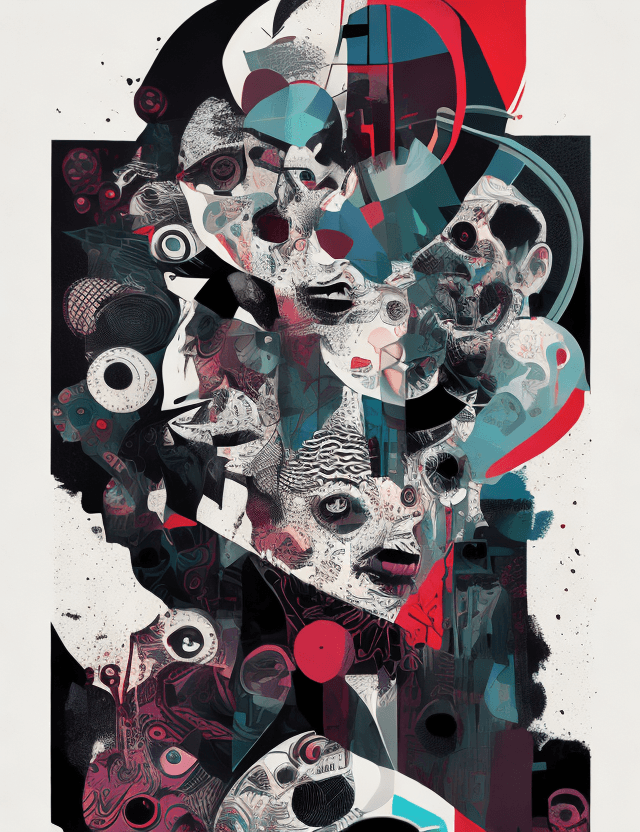 AI generated: Unapologetic, Perfectcore, bizarre, freaky graphic poster, lust, futuristic, strong graphic, line, B...