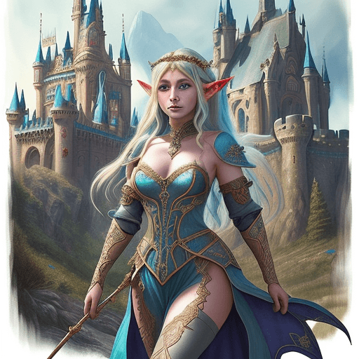 AI generated: A stunningly detailed (((portrait poster))) in the (((fairy tale fantasy style))) featuring a beauti...