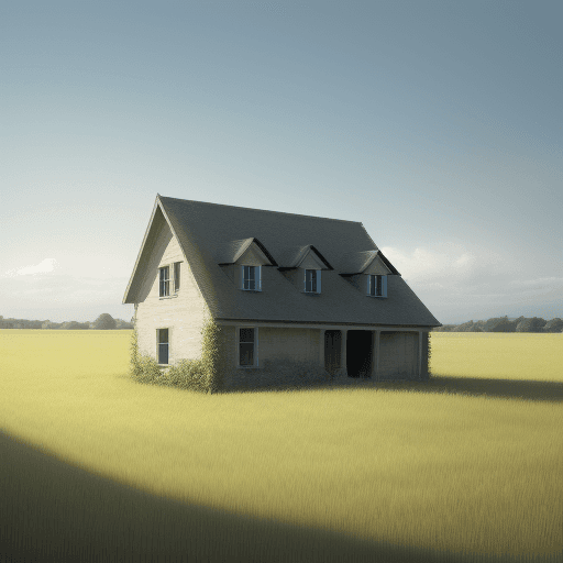 AI generated: house in the field
