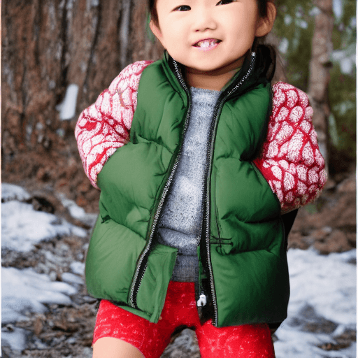 AI generated: <niji-se-flowers>, 1girl, down jacket, christmas