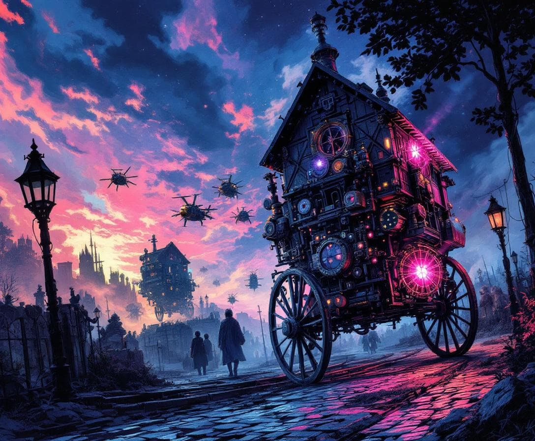AI generated: Medieval scene, neon black light graphic pop poster art design featuring  a detailed illustration of...