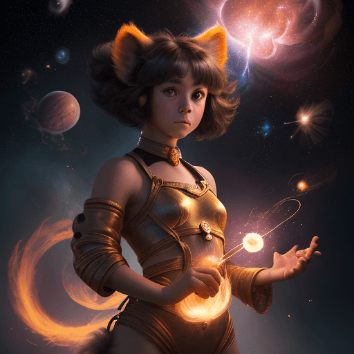 AI generated: high resolution cinematic portrait of a young beautiful and cute anthropomorphic female monkey with ...
