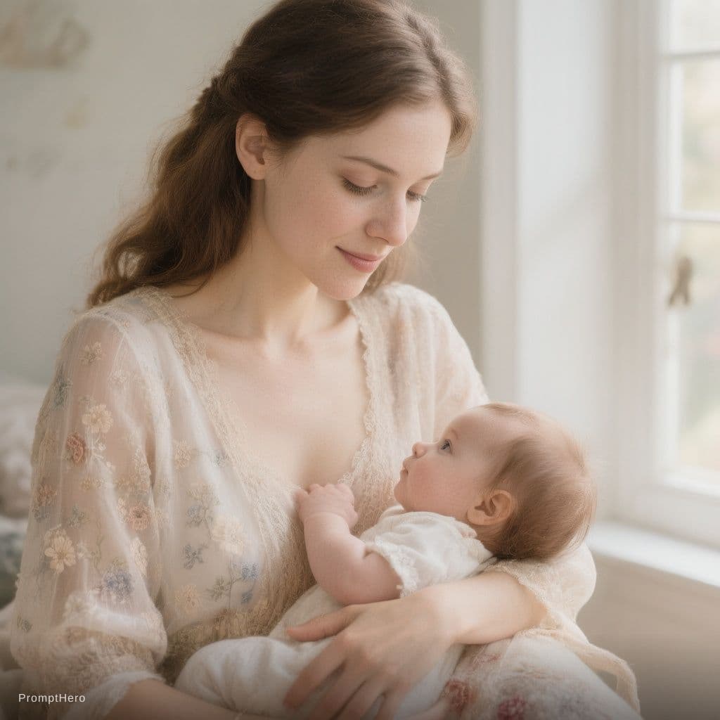 AI generated: a women with a baby