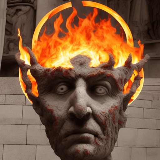 AI generated: Inferno,Dante,Circle,Sculture,Womans