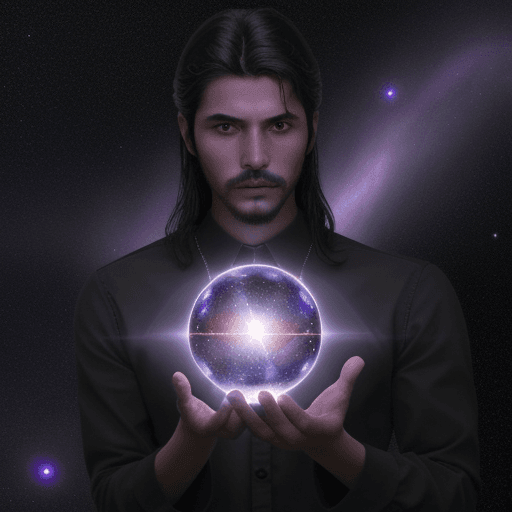 AI generated: Genera una ilustración digital que representa un personaje hombre misterioso y oscuro con caracterís...