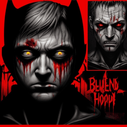 AI generated: (((medium font text speech bubbles)))silent hill style, 4d Overlay, gorecore comic strip style. A bl...