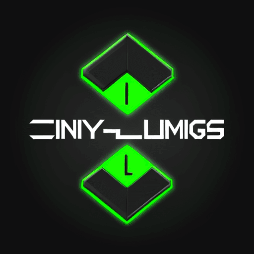 AI generated: Logo gaming wear, letter L, concept, control games, colour black and green, gaming, animate 