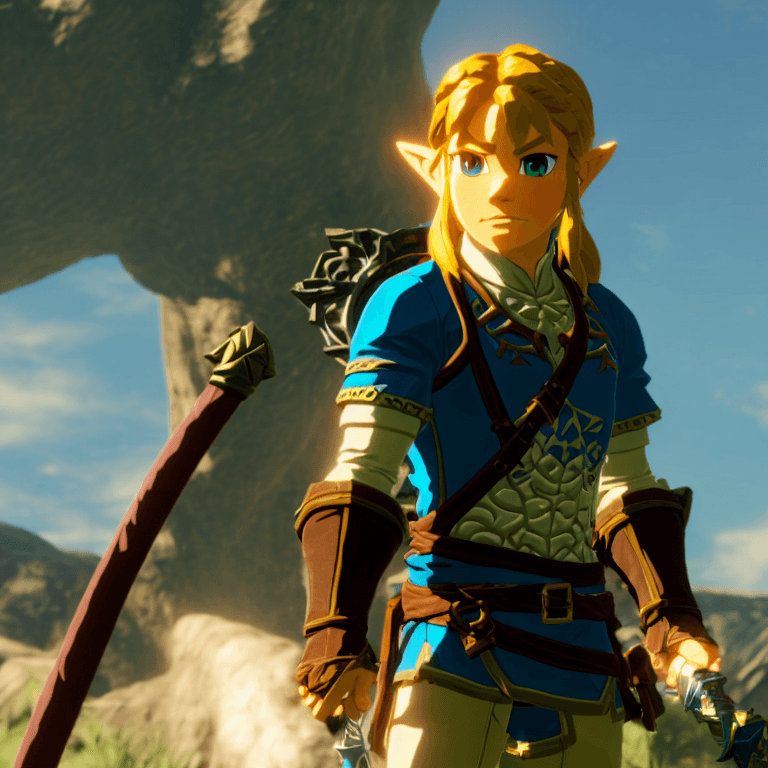 AI generated: Portrait of link from zelda breath of the wild,4k,high details <lora:add_detail:1>