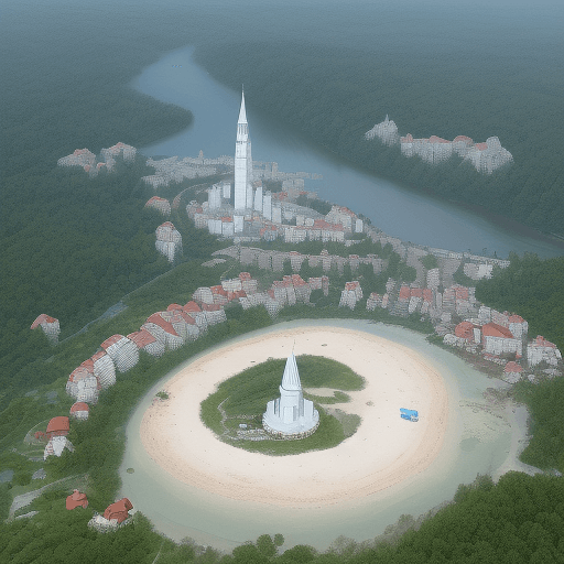 AI generated: лодка озеро закат деревья в лодке красивая женщина