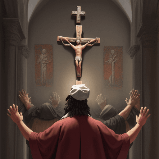 AI generated: Ateos y religiosos de la mano
