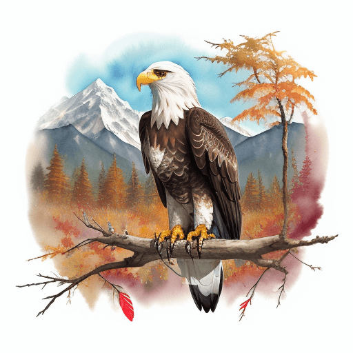 AI generated: Ultra realistic colorful with muted color scheme watercolor t-shirt design Creek, edible berries, Ea...