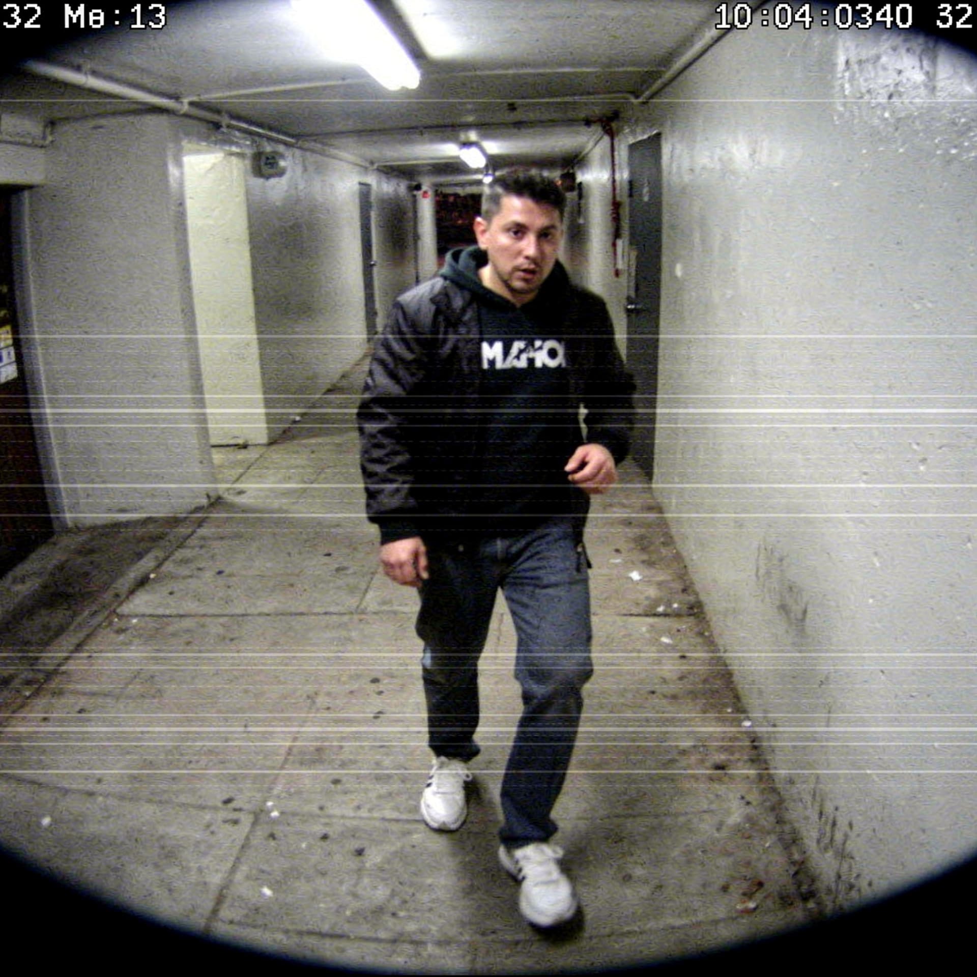AI generated: RPG, Style: MACRO, a low-quality CCTV camera with a slight fish-eye lens effect. The camera timestam...