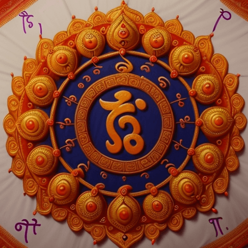 AI generated: sanatan aarohan written in hindi and english with majestically written om at the centre
