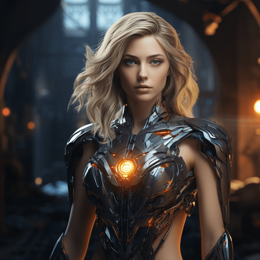 AI generated: 1 mechanical Supergirl,((ultra realistic details)), portrait, detailed face,global illumination, sha...