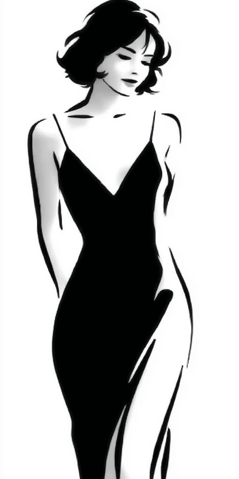 AI generated: woman, sketch, in the style of abstract minimalist line art, simple flowing lines, monochrome style,...