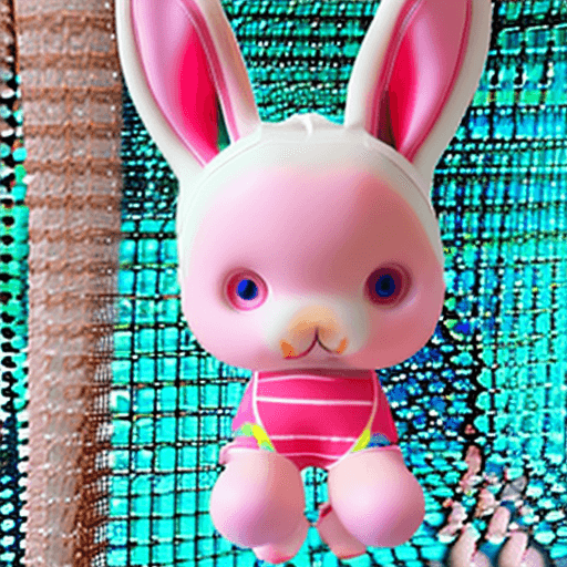 AI generated: Hyper realistic eye level bunny Ayumi swimming suit 

