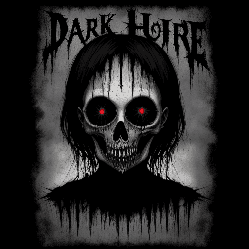 AI generated: Dark art horror tshirt design