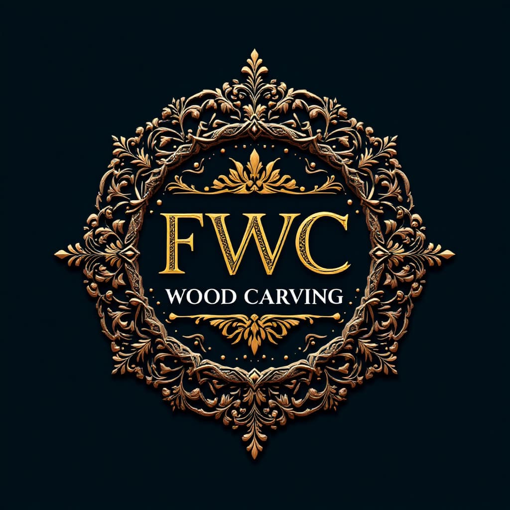 AI generated: Make a Brilliantly aesthetic logo for designer wood carving business make it look creative yet Royal...