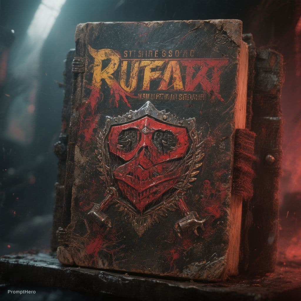 AI generated: logo de turbo pobol , como el libro de cobol pero con un toque de heavy metal