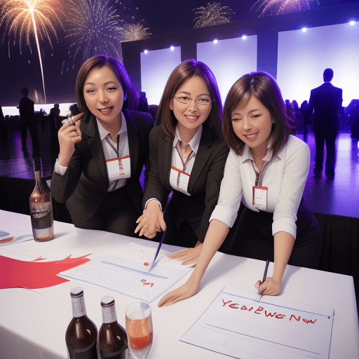 AI generated: New Year, corporate event, marketing agency