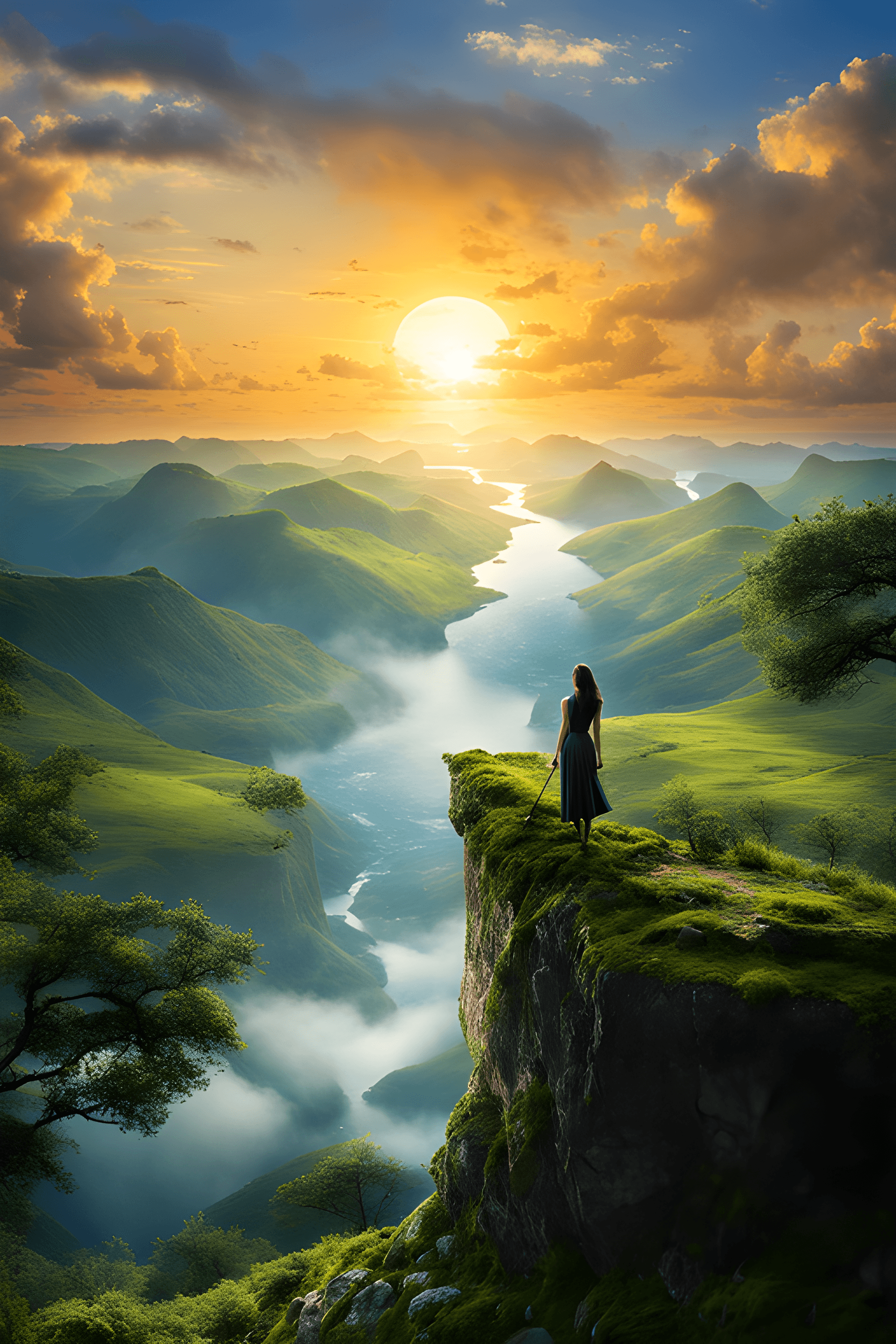 AI generated: Hope and  endless freedom in an utopia world,free of War and pain,let your dreams come true
