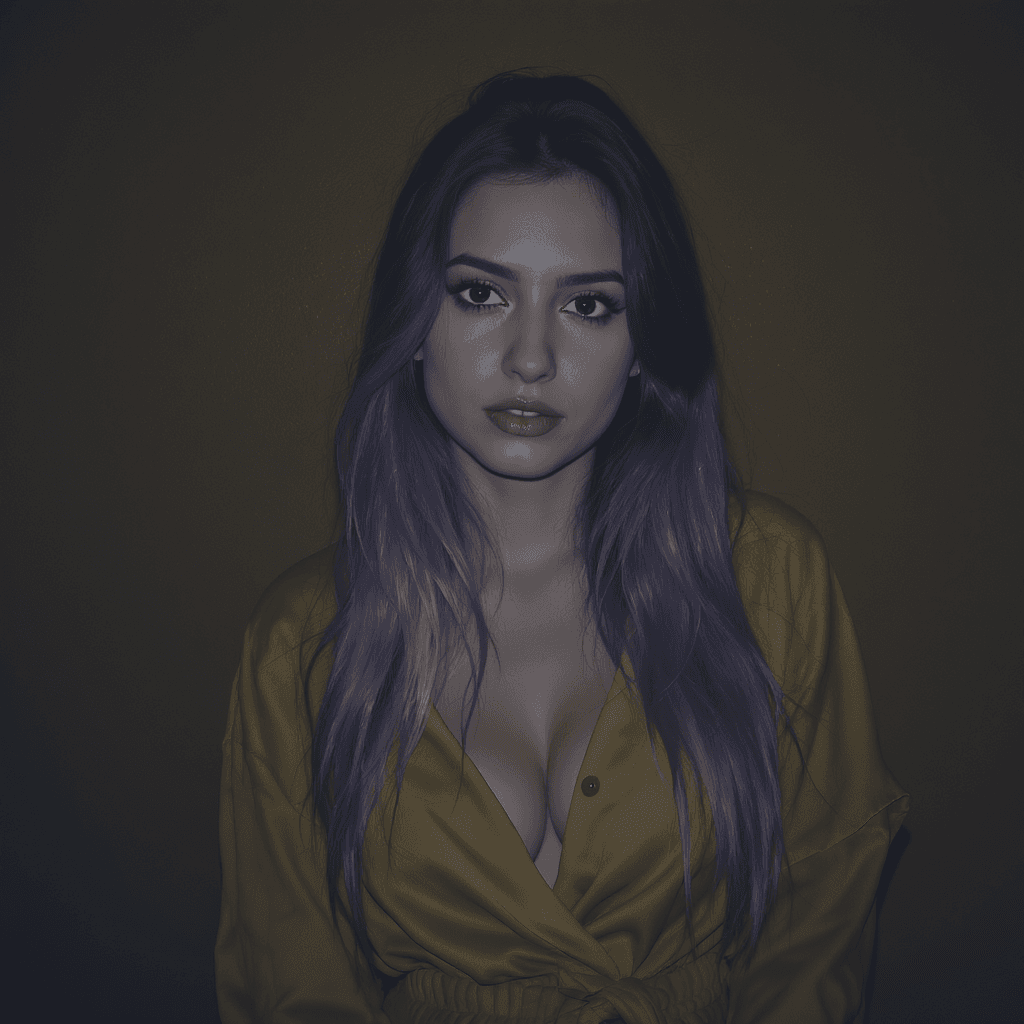AI generated: woman posing, soft, atmospheric lighting --chaos 75 --ar 1:2 --sref 76867422 --profile oh3iyx5 --sty...