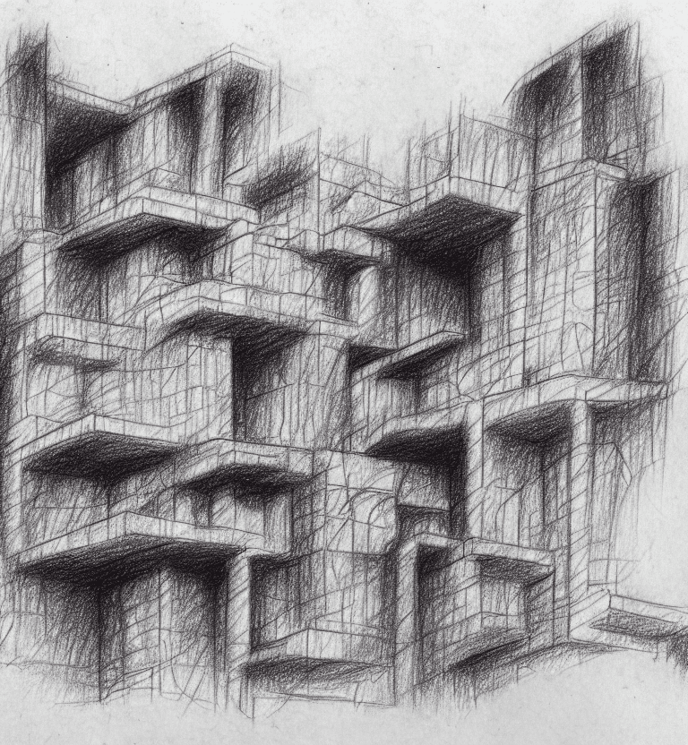 AI generated: Ancient family, pencil drawing, trembling design, many cancellations, overhanging, drawn very badly,...