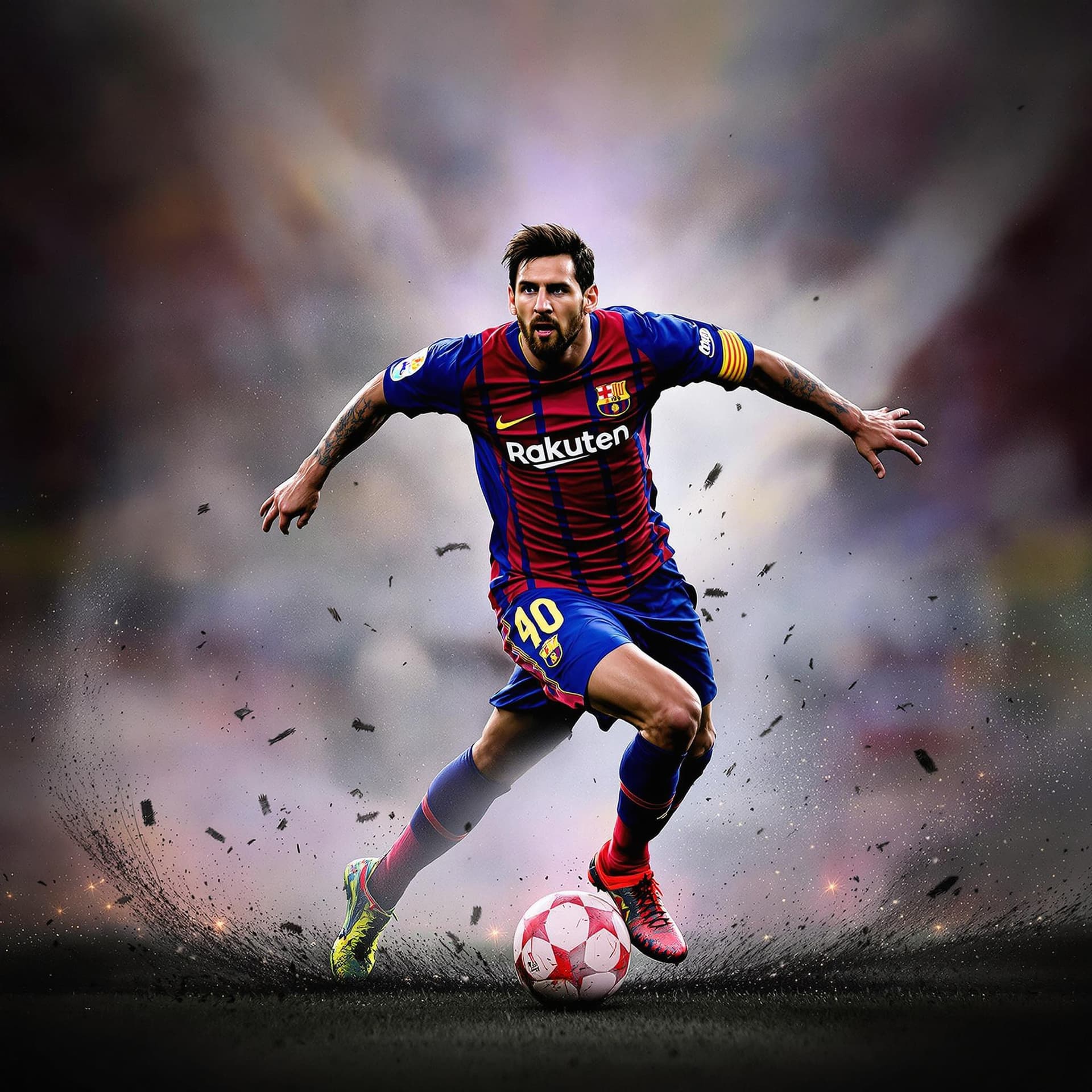 AI generated: Messi is gladiator 