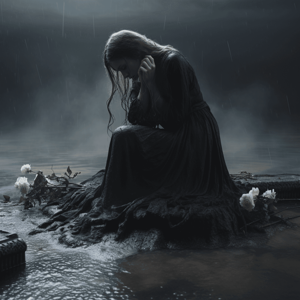 AI generated: grieving