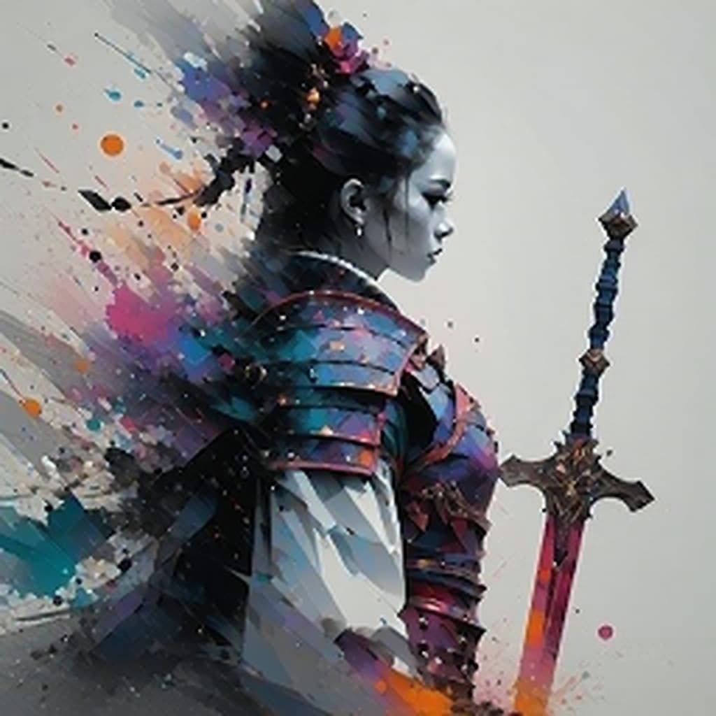AI generated: strong warrior princess| centered| key visual| intricate| highly detailed| breathtaking beauty| prec...