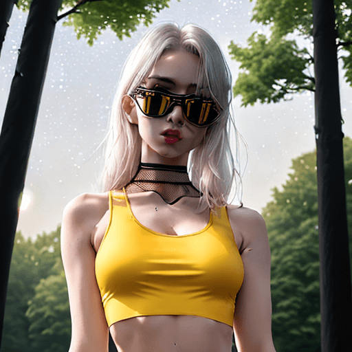 AI generated: sw1mc0v3r, shirt, see-through, fishnets,<lora:sw1mc0v3r-000010:1>, from_above, crop top, detailed fa...