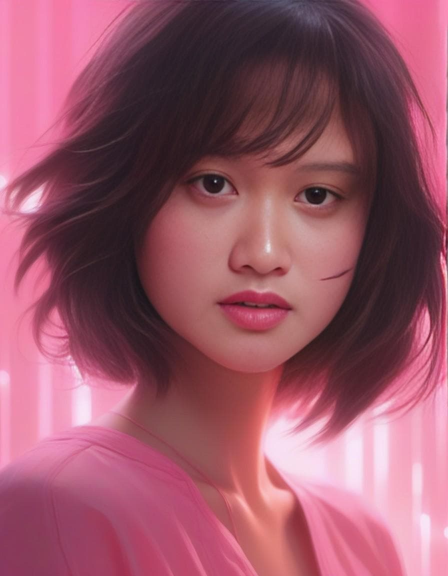 AI generated: a pink scene, everything is pink, perfect pink shading, pink atmospheric lighting, by makoto shinkai...