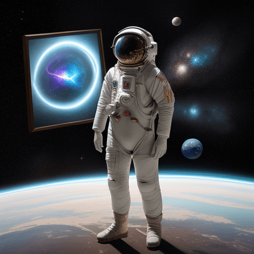 AI generated: Jonah M Art Design presents a captivating fusion of space art and crisp neo-pop illustrations, embod...