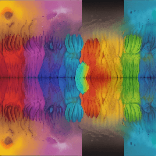 AI generated: portais multidimensionais coloridos, com muitos raios de luzes