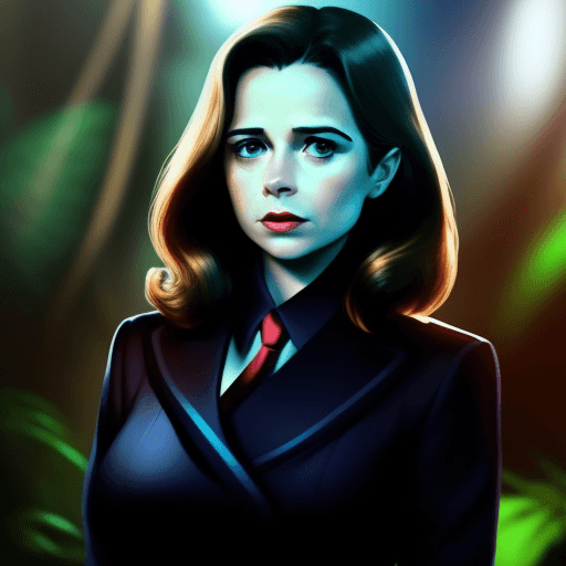 AI generated: Marvel Cinematic Universe British MI6 agent Peggy Carter Margaret Peggy Carter Female News Anchor Wo...