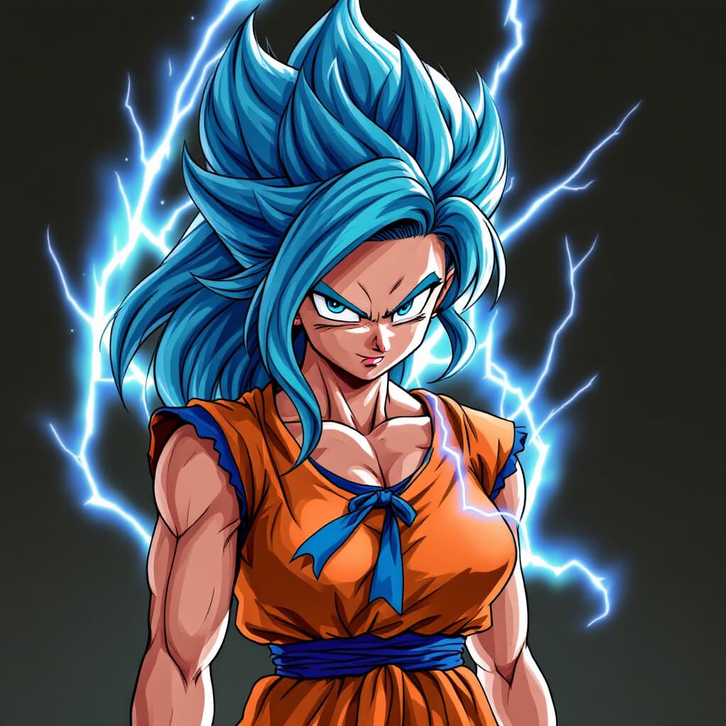 AI generated: Dragon Ball, Bulma, Nude