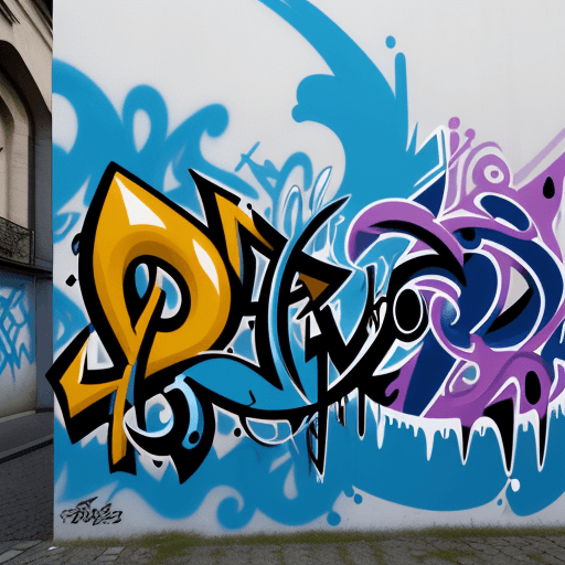 AI generated: ecris 'teeps' Munich style graffiti with fluid, dynamic letterforms that blend traditional and moder...