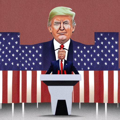 AI generated: trump on a podium