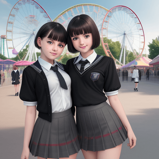 AI generated: RAW photo, best quality, masterpiece, ultra detailed, ultra high res, realistic, ((2girls)), school ...