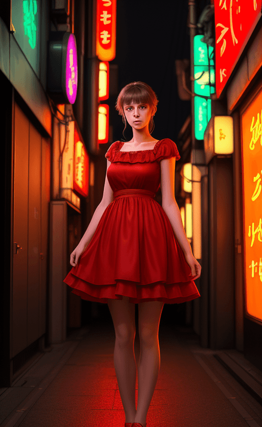 AI generated: ((best quality)), ((masterpiece)),  closeup of a  beautiful french 20 year old woman, wearing a red ...