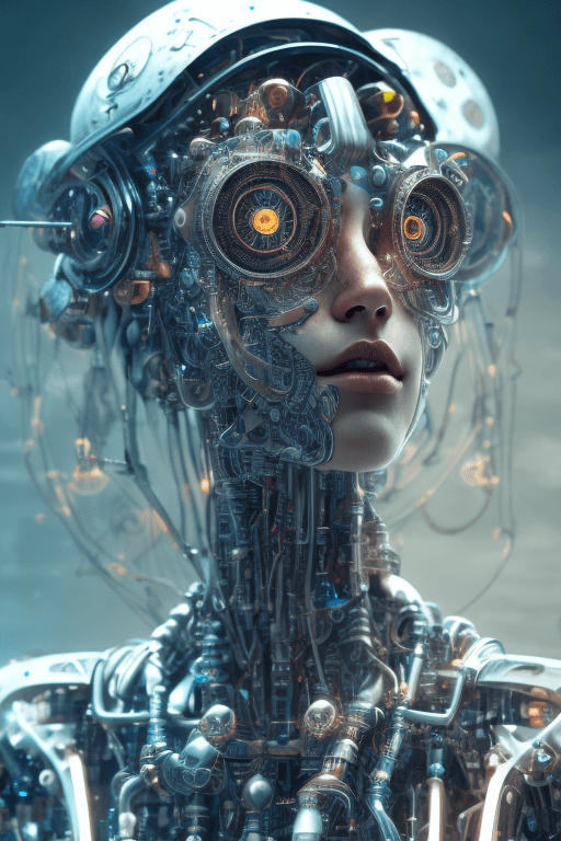 AI generated: full body cyborg| full-length portrait| detailed face| symmetric| steampunk| cyberpunk| cyborg| intr...